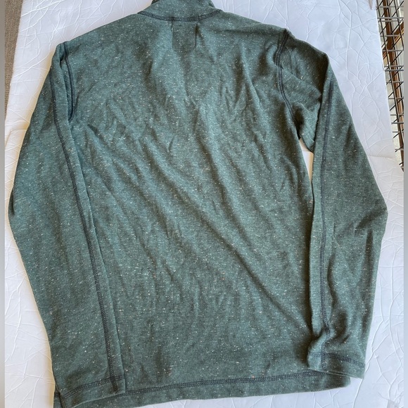 Mens Quarter Zip Pullover Henley VTG 1946 Speckled Rib Medium - Picture 3 of 6